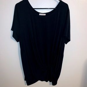 Black shirt with knot in front